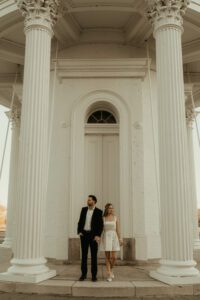 Louisville engagement session featuring historic architecture.